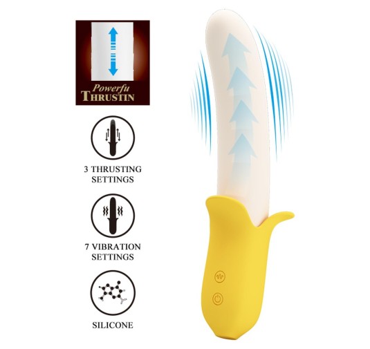 PRETTY LOVE - Banana Greek, 7 vibration functions 3 thrusting settings